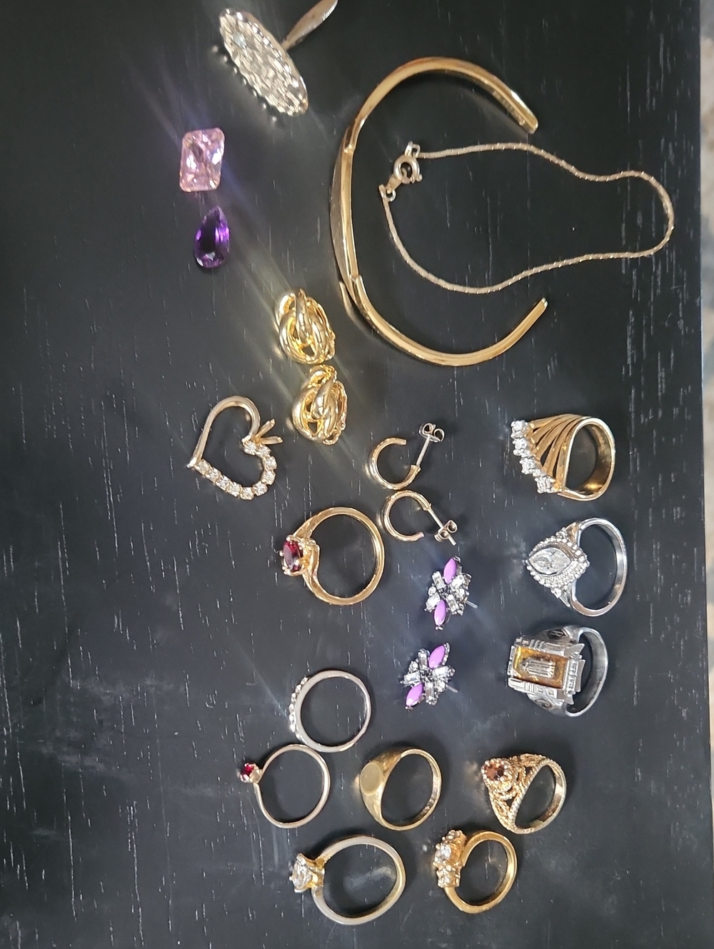 Gold Tone Mixed Gemstone Women's Jewelry.